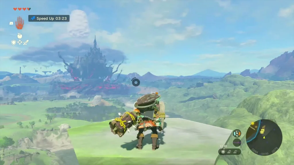 Hexagonal slab on top of the pillar with a chest Hexagonal slab on top of the pillar with a chest