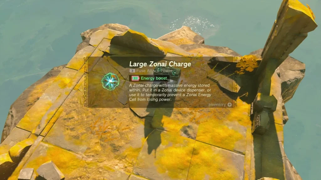 Large Zonai Charge item box from the chest on the floating yellow island Large Zonai Charge item box from the chest on the floating yellow island