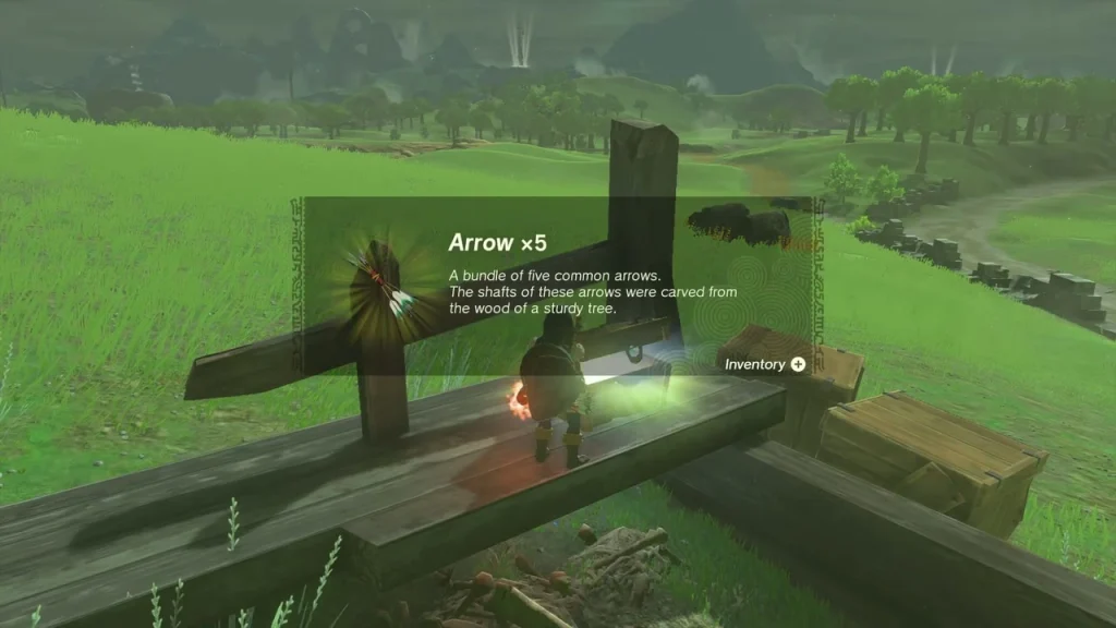 Arrow x5 item box after opening the chest at the stockade Arrow x5 item box after opening the chest at the stockade