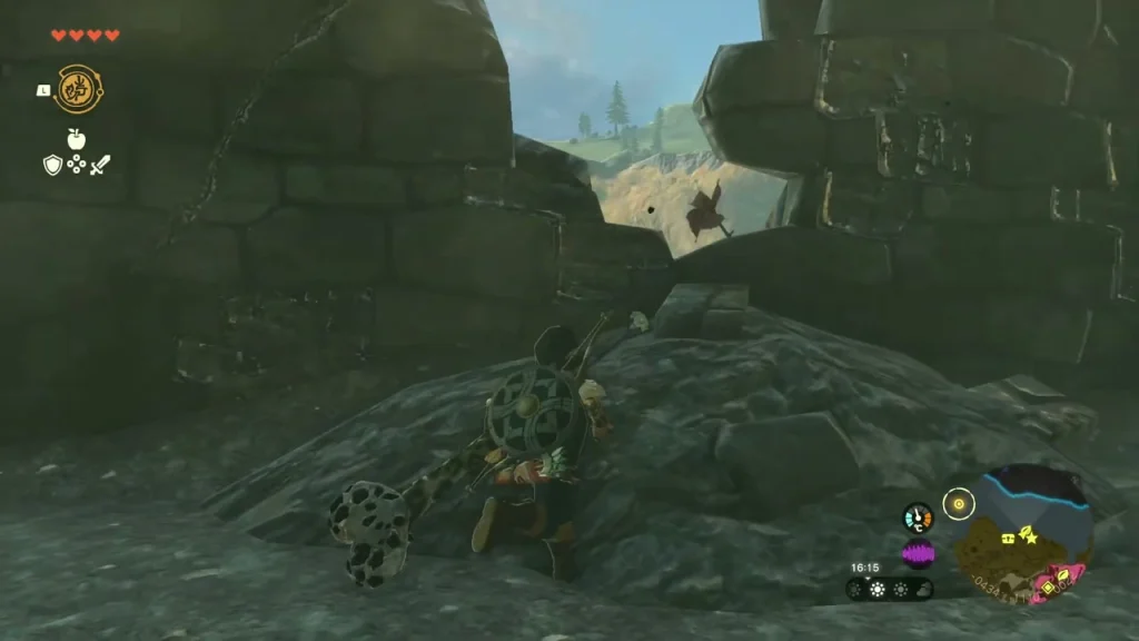 Cluster of Korok balloons floating beside the castle wall Cluster of Korok balloons floating beside the castle wall