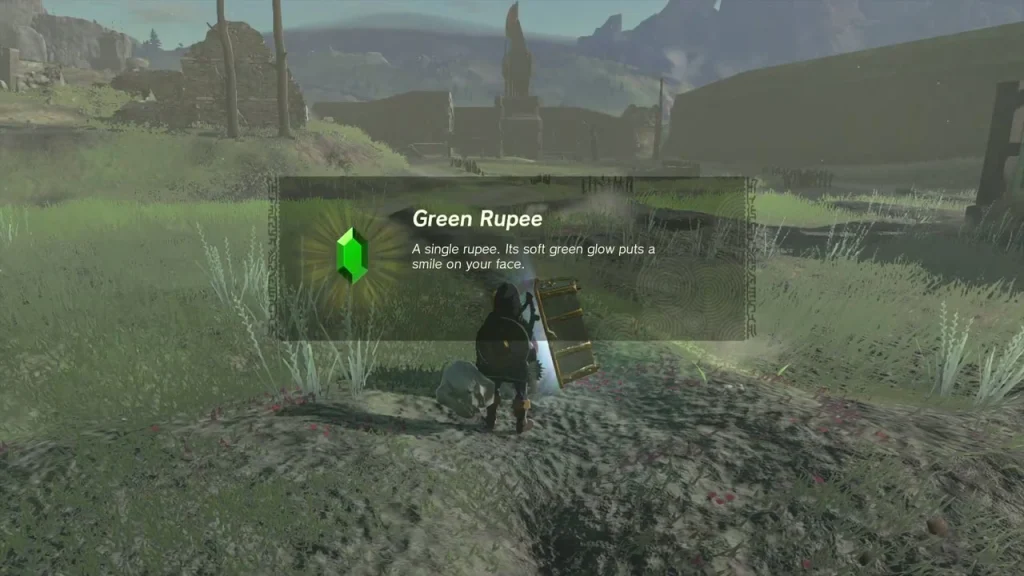 Green Rupee item box from the chest pulled out of the dirt track Green Rupee item box from the chest pulled out of the dirt track
