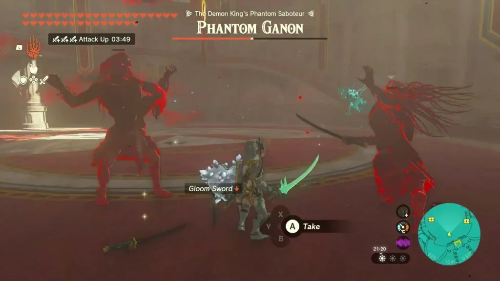 Phantom Ganon copies attacking in the Sanctum Phantom Ganon copies attacking in the Sanctum