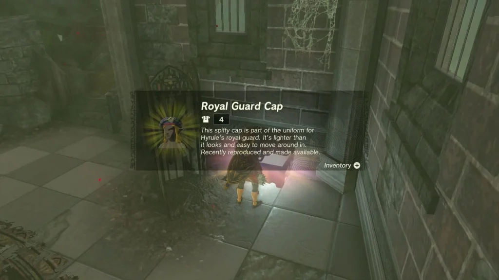 Royal Guard Cap item box on a checkered floor Royal Guard Cap item box on a checkered floor