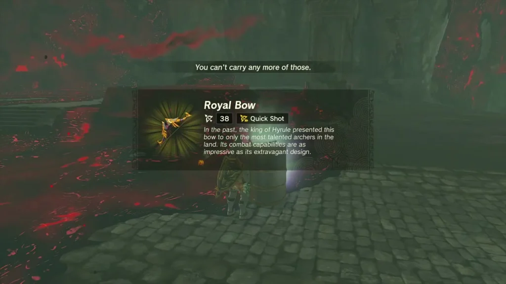 Royal Bow item box in a gloom-stained hallway Royal Bow item box in a gloom-stained hallway