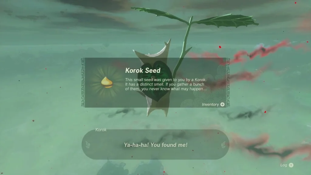 Korok Seed item box at the tower top Korok Seed item box at the tower top