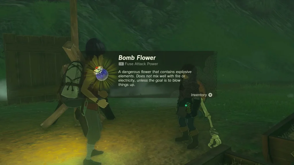 Bomb Flower item card beside Addison Bomb Flower item card beside Addison