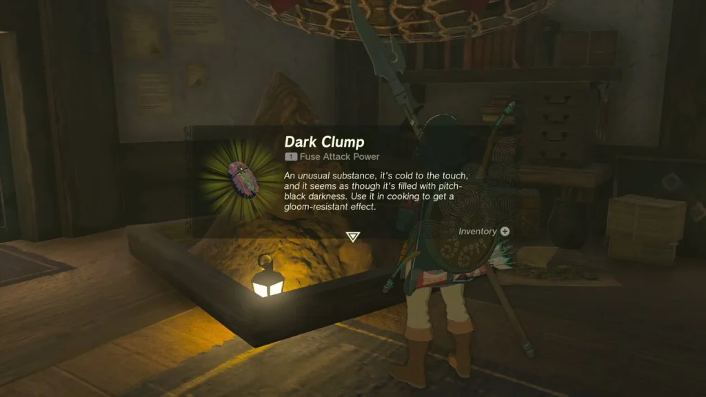Dark Clump item card in front of the Bargainer Statue Dark Clump item card in front of the Bargainer Statue