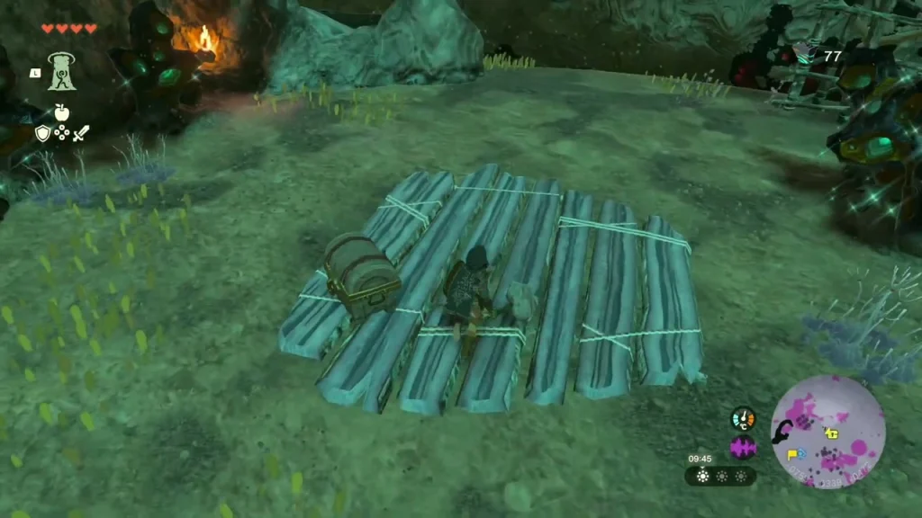 Chest on a wooden pallet in an abandoned monster camp in the Depths Chest on a wooden pallet in an abandoned monster camp in the Depths