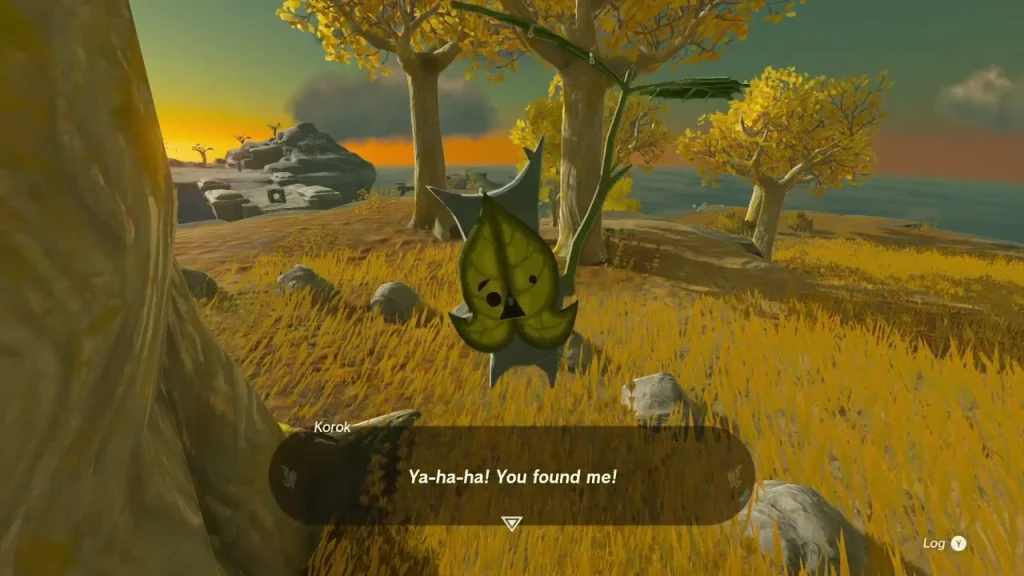 Korok in a ring of stones on golden grass on Great Sky Island Korok in a ring of stones on golden grass on Great Sky Island