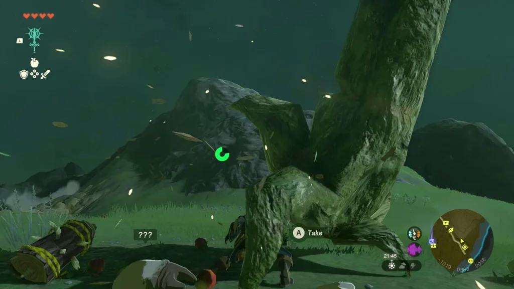 Hinox Horn item card in the grass after the fight Hinox Horn item card in the grass after the fight