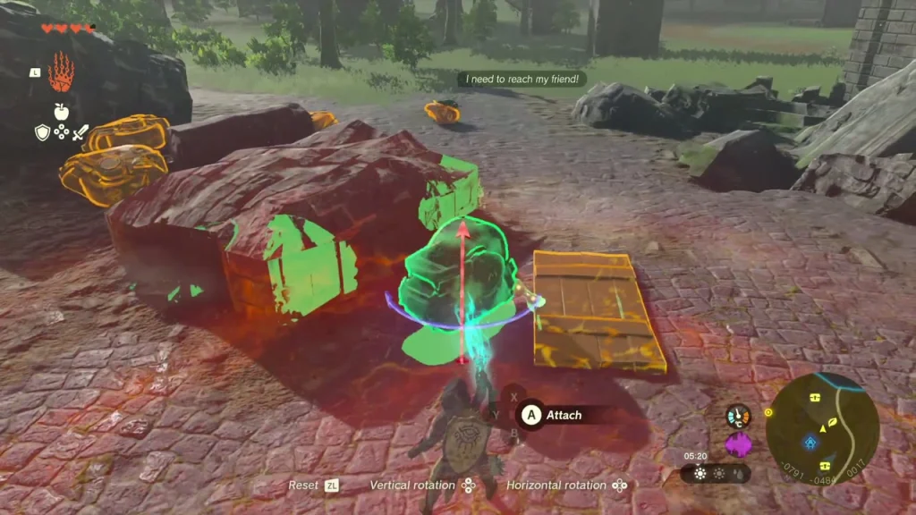 Plank with a Zonai wheel being attached beside the backpack Korok Plank with a Zonai wheel being attached beside the backpack Korok