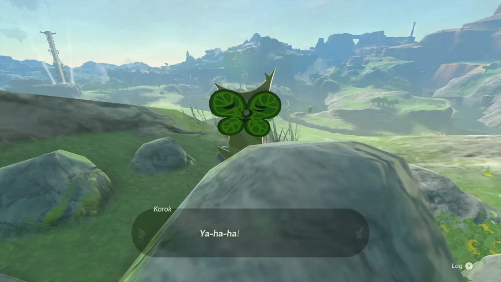 Korok on a boulder at the edge of the rock circle Korok on a boulder at the edge of the rock circle