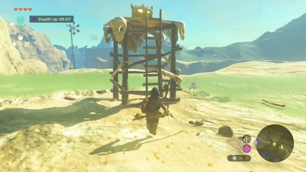 Battle Talus with a wooden watchtower strapped to its back Battle Talus with a wooden watchtower strapped to its back