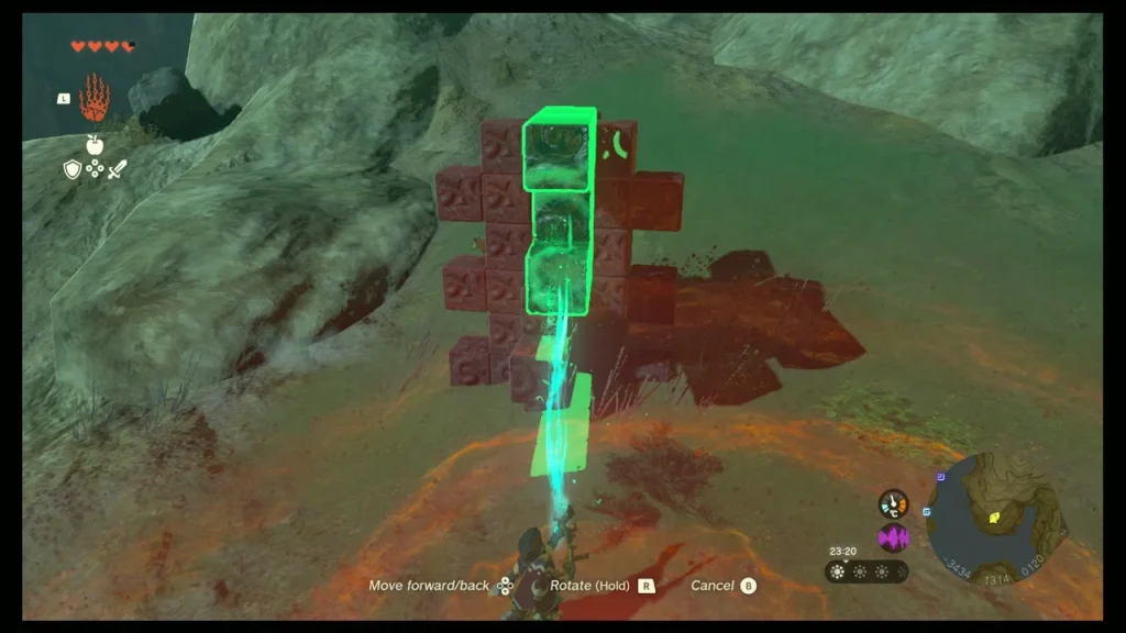 Korok Seed received at the end of a path between stones Korok Seed received at the end of a path between stones