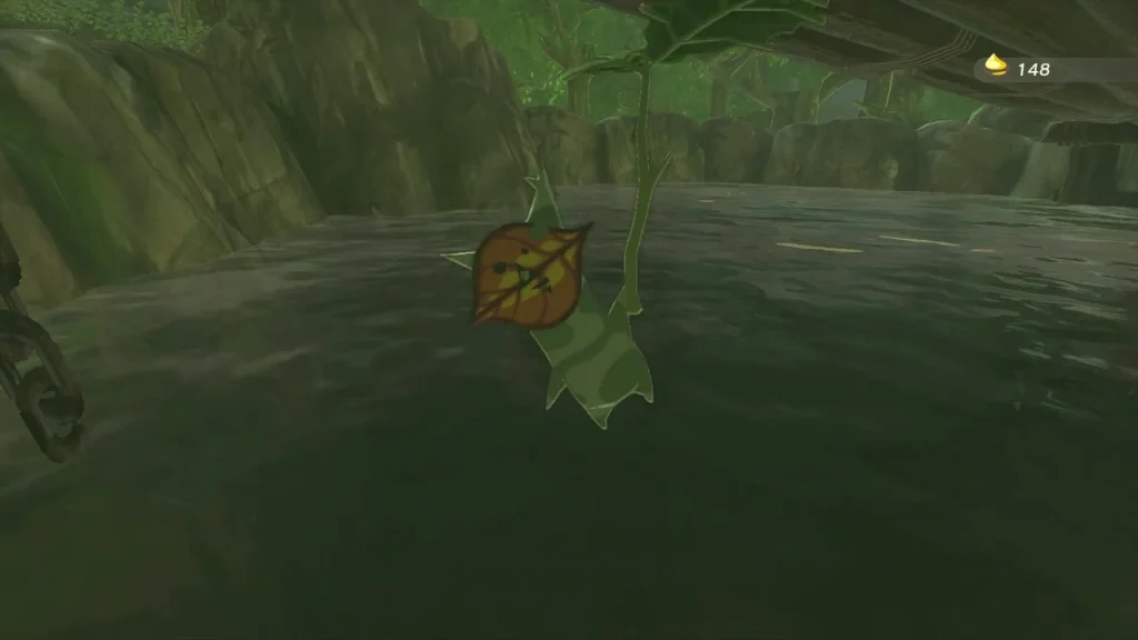 Korok friend with a leaf mask at the end of the carry