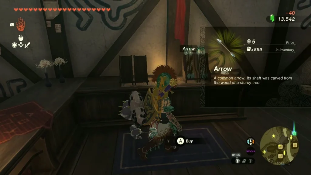 General Store shelves with an Arrow bundle priced at 5 rupees
