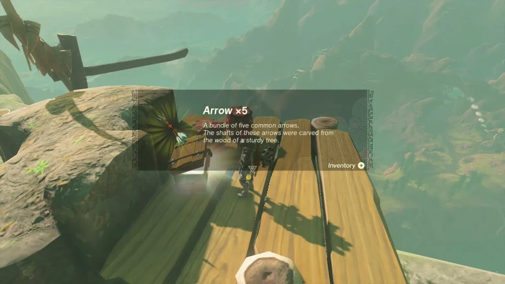 Arrow x5 item box above a wooden crate Arrow x5 item box above a wooden crate