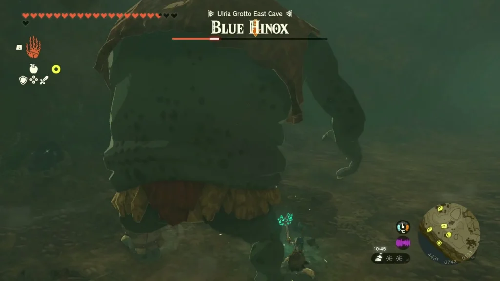 Blue Hinox towering in the Ulria Grotto East Cave Blue Hinox towering in the Ulria Grotto East Cave