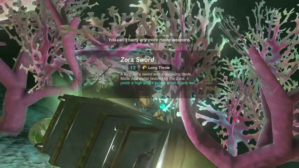 Zora Sword item box among pink coral Zora Sword item box among pink coral