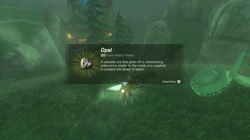 Opal item box above the cliff-top chest Opal item box above the cliff-top chest
