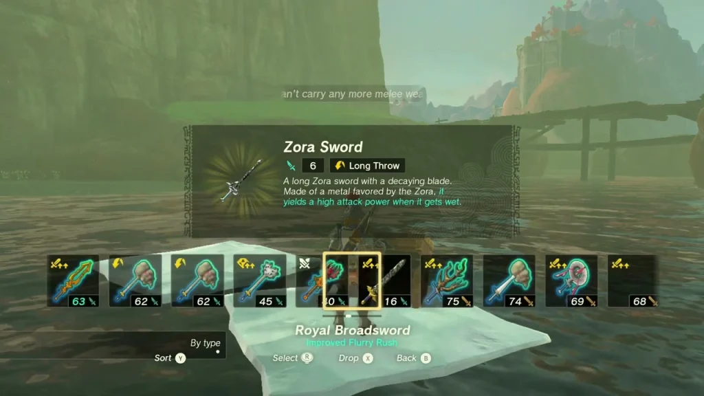Zora Sword item box on Sokkala Bridge Zora Sword item box on Sokkala Bridge
