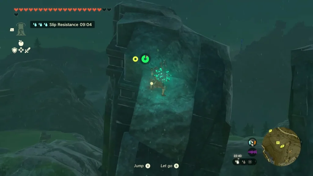 Target ring marker on a rock wall for the Korok Target ring marker on a rock wall for the Korok