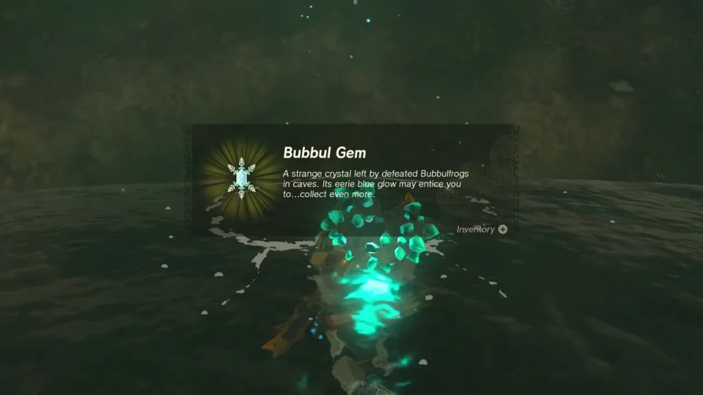 Bubbul Gem item box above the cave water Bubbul Gem item box above the cave water