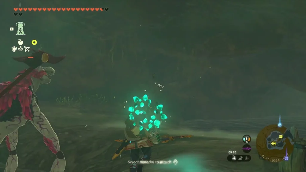 Glowing cave water with a red Horriblin throwing rocks near the start Glowing cave water with a red Horriblin throwing rocks near the start