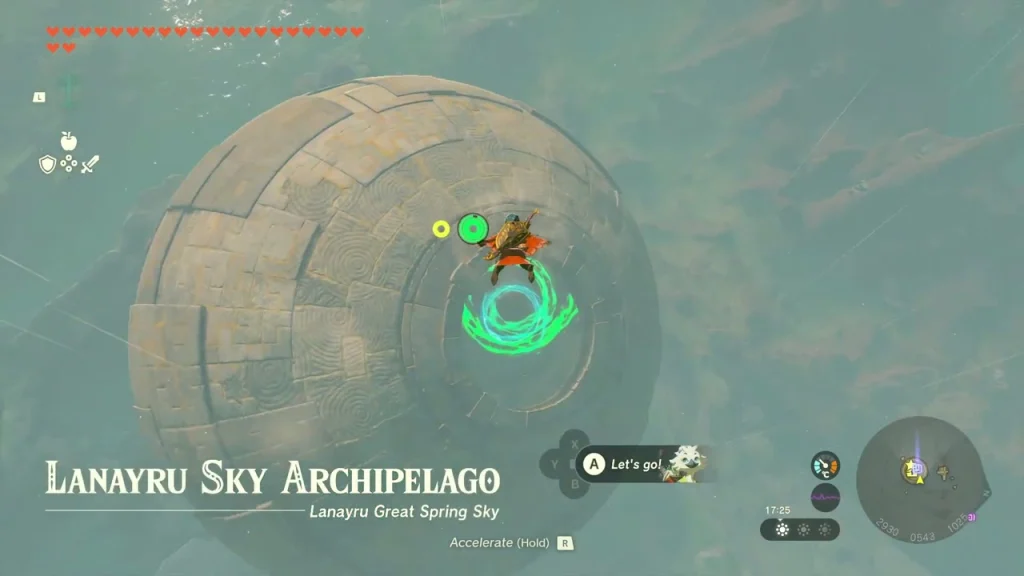 Large sphere sky island of the Lanayru Sky Archipelago Large sphere sky island of the Lanayru Sky Archipelago