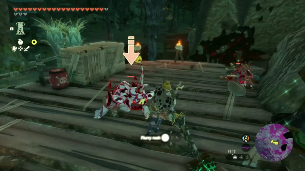 Wooden camp platform with crates where the Sundelion chest sits Wooden camp platform with crates where the Sundelion chest sits