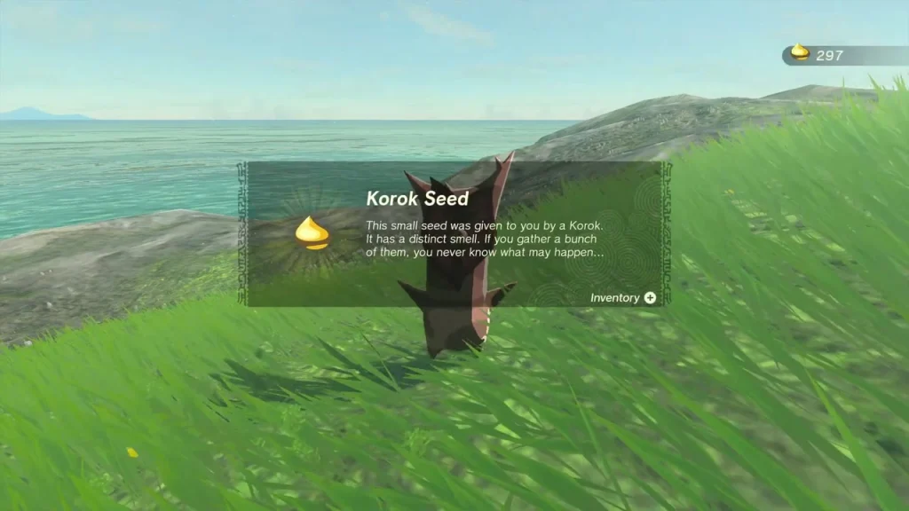 Korok Seed item box on Wintre Island Korok Seed item box on Wintre Island