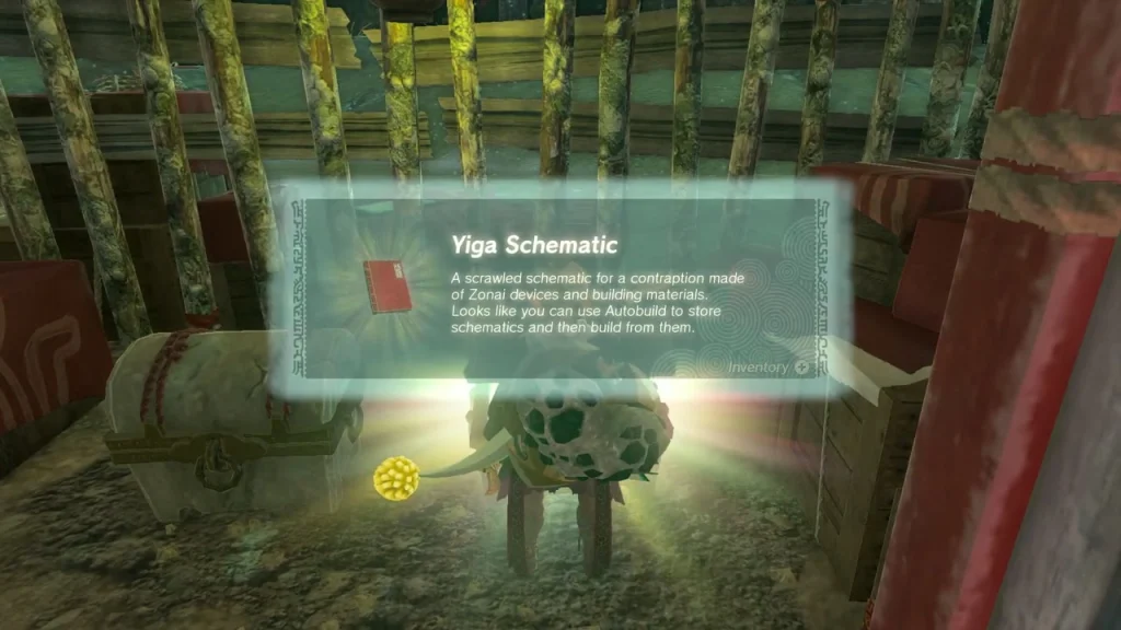 Yiga Schematic item box above a chest in the Yiga hideout Yiga Schematic item box above a chest in the Yiga hideout