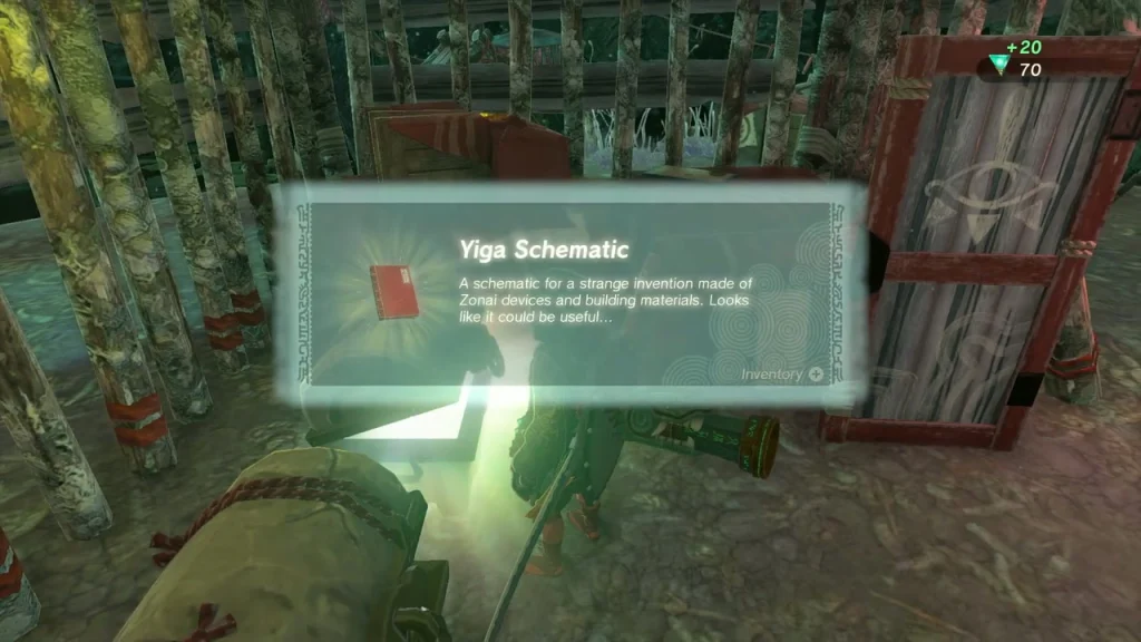 Yiga Schematic item box over the opened chest Yiga Schematic item box over the opened chest