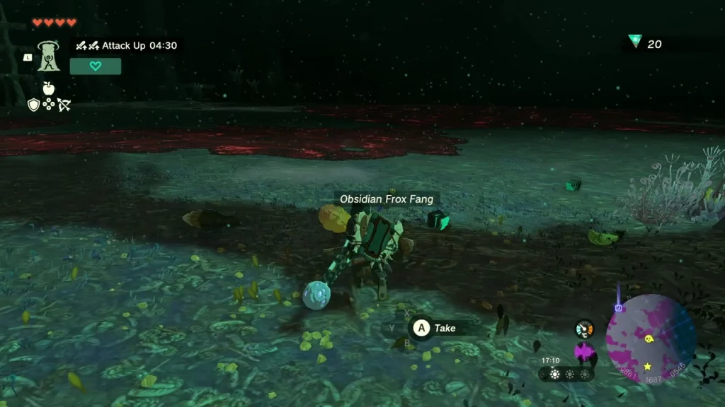 Obsidian Frox Fang waiting to be picked up on the ground Obsidian Frox Fang waiting to be picked up on the ground