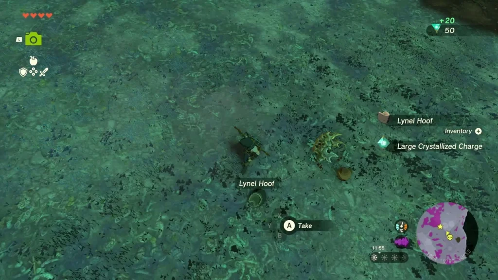 Lynel Hoof and Large Crystallized Charge dropped by the Lynel Lynel Hoof and Large Crystallized Charge dropped by the Lynel