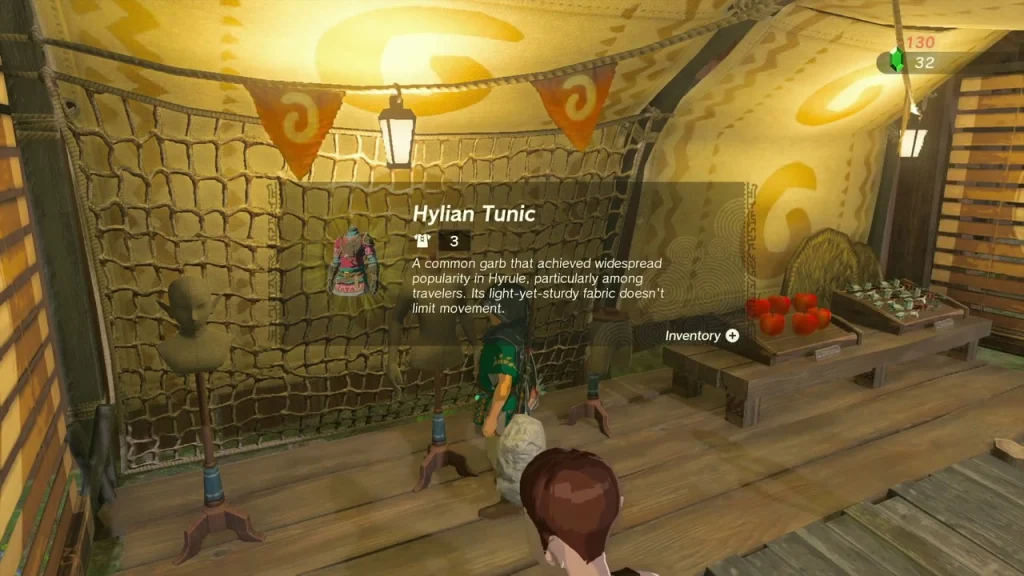 Hylian Tunic item box at the armor shop Hylian Tunic item box at the armor shop