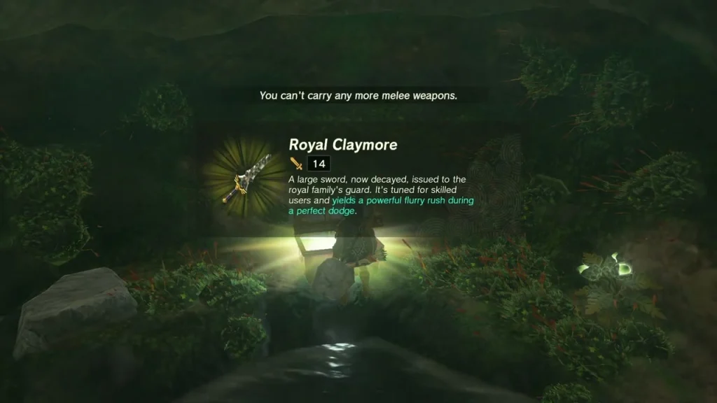 Royal Claymore item box from the chest in Lookout Landing Well Royal Claymore item box from the chest in Lookout Landing Well