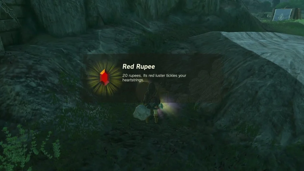 Red Rupee item box from the chest pulled out of the mound Red Rupee item box from the chest pulled out of the mound