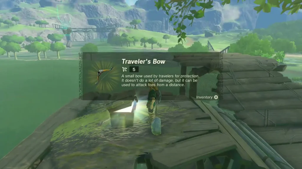 Traveler's Bow item box on the wooden tree platform Traveler's Bow item box on the wooden tree platform