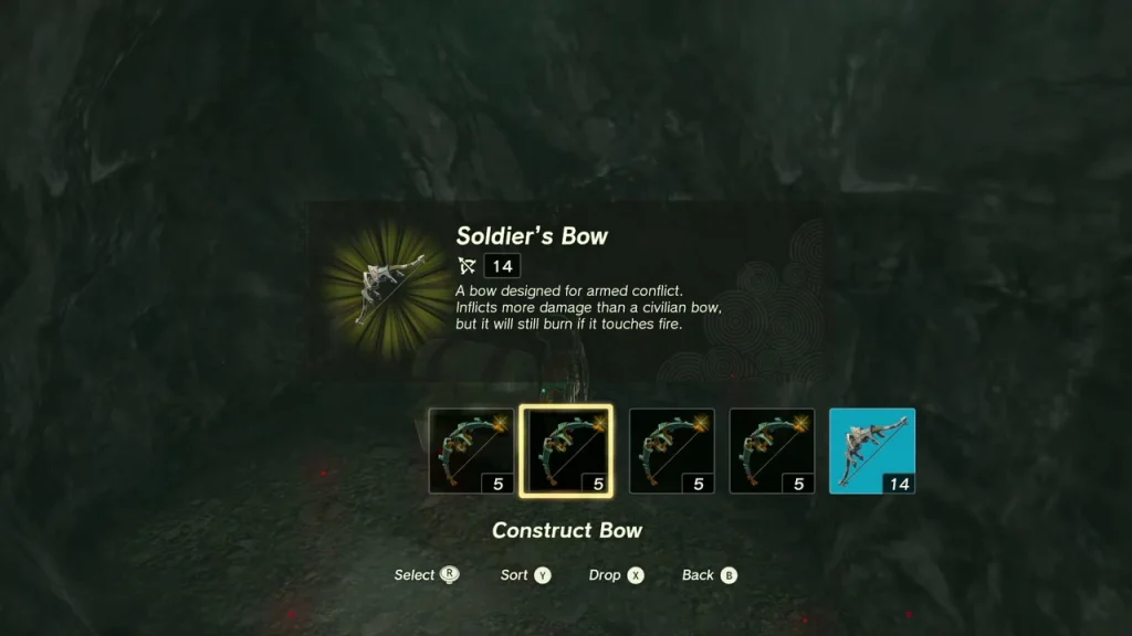 Soldier's Bow item box inside West Passage Soldier's Bow item box inside West Passage