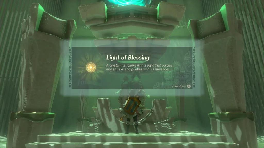 Light of Blessing item box at the Anedamimik Shrine altar Light of Blessing item box at the Anedamimik Shrine altar