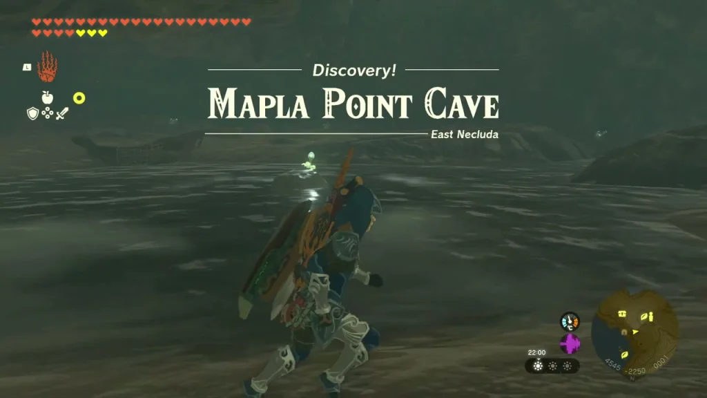 Mapla Point Cave discovery banner at the cave mouth Mapla Point Cave discovery banner at the cave mouth