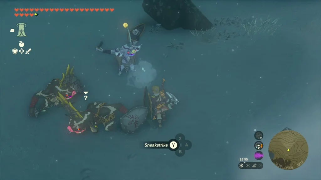Boss Bokoblin and a Bokoblin on the snowfield Boss Bokoblin and a Bokoblin on the snowfield