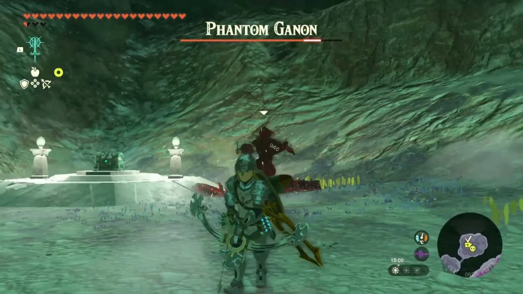Phantom Ganon name bar during the fight in the Akkala Highlands Depths Phantom Ganon name bar during the fight in the Akkala Highlands Depths