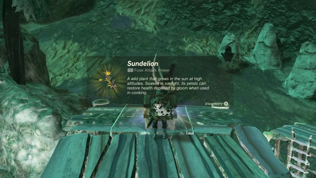 Sundelion item box above the crate chest on the Depths scaffold Sundelion item box above the crate chest on the Depths scaffold
