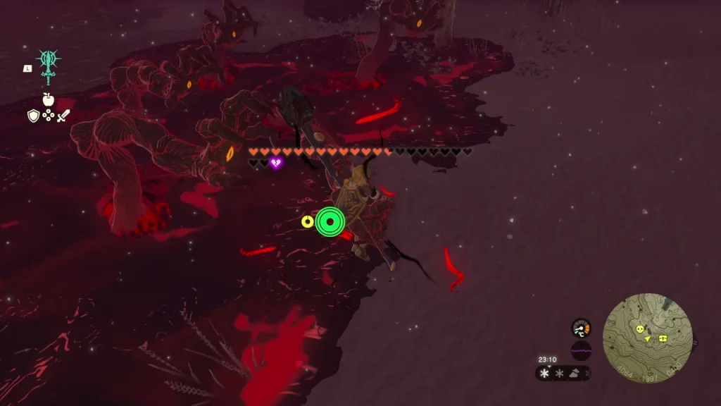Phantom Ganon health bar in the red gloom on the snowfield Phantom Ganon health bar in the red gloom on the snowfield