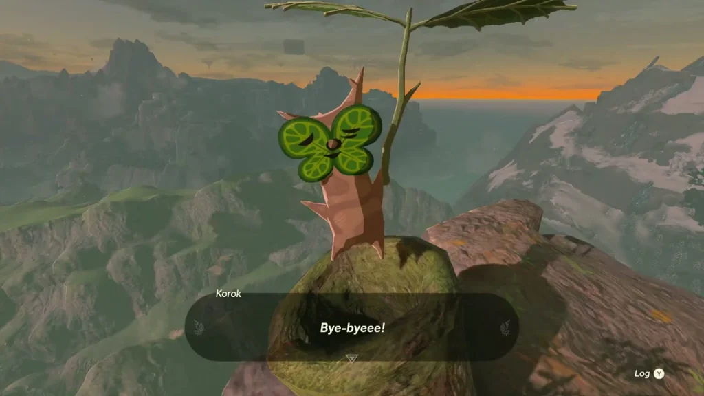 Korok with a clover leaf on the stump after the plug is pulled Korok with a clover leaf on the stump after the plug is pulled