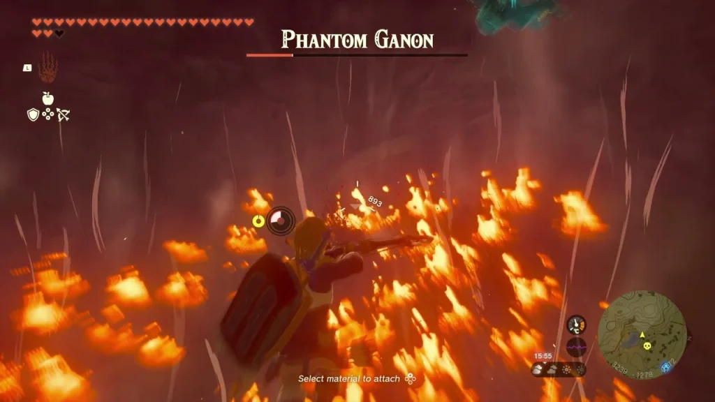 Phantom Ganon bar in the burning plateau grass Phantom Ganon bar in the burning plateau grass