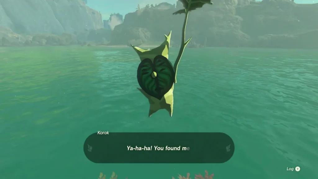 Korok greeting from the water after the ring dive Korok greeting from the water after the ring dive