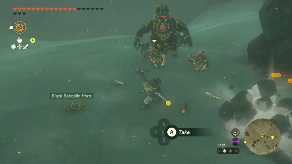 Black Bokoblin Horn dropped on the snowy ridge Black Bokoblin Horn dropped on the snowy ridge